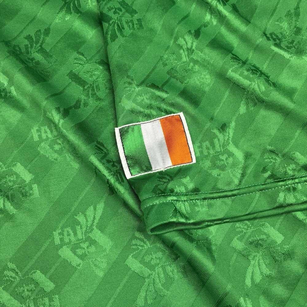 Vintage 1994 Ireland Home Soccer Jersey Men's Large Adidas Football Shirt Green - Picture 10 of 11